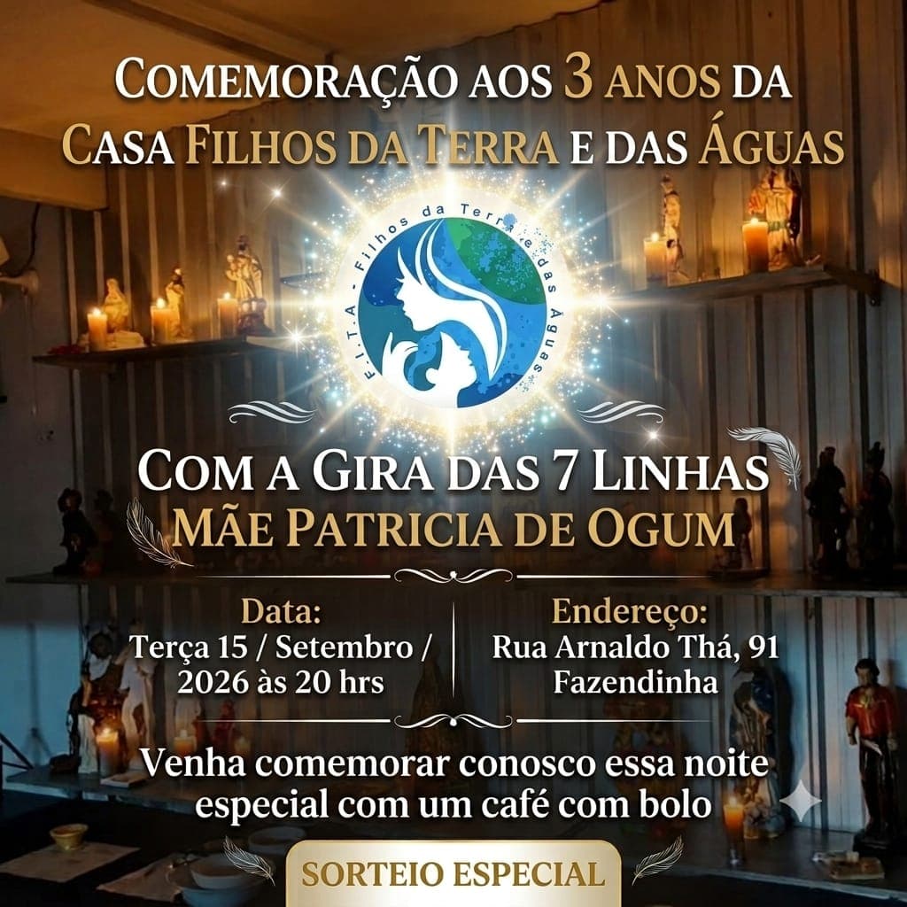 3 Anos de Filhos da Terra e das Águas - 15 de Setembro